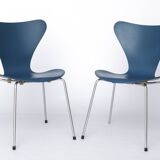 2 chaises Arne Jacobsen Série 7 – Modèle 3107 – Fritz Hansen Vintage années 1950