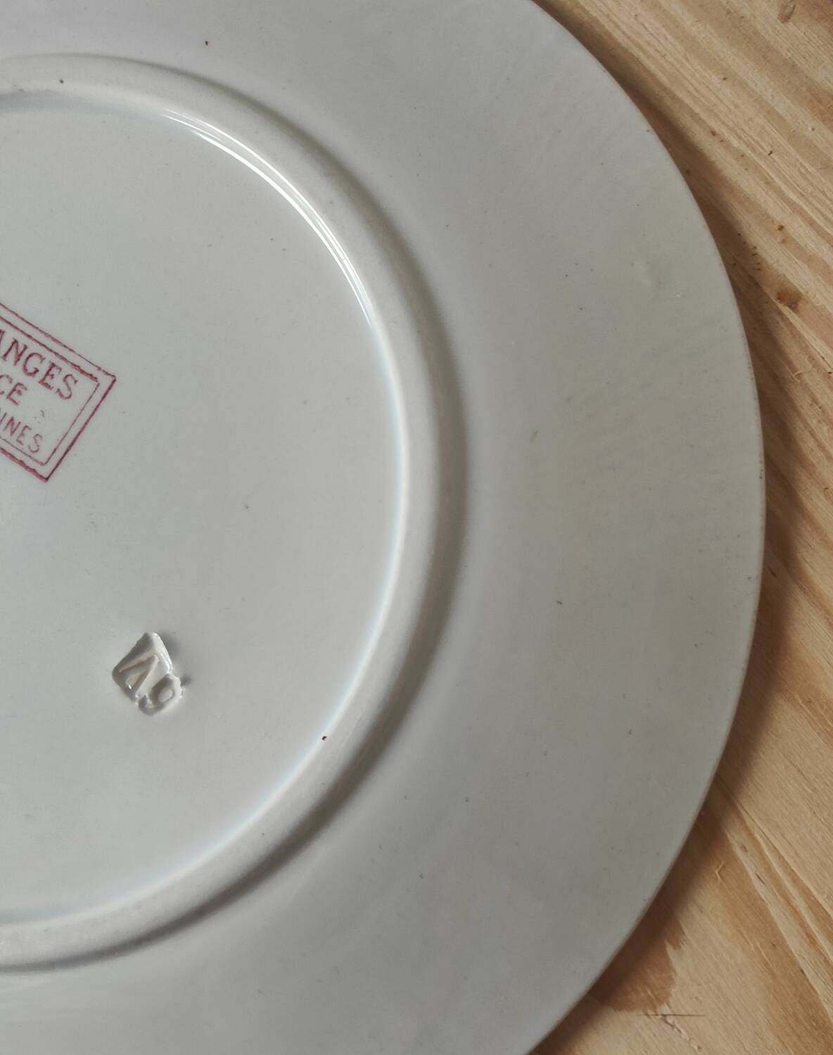 6 assiettes à dessert modèle Fontanges par Sarreguemines