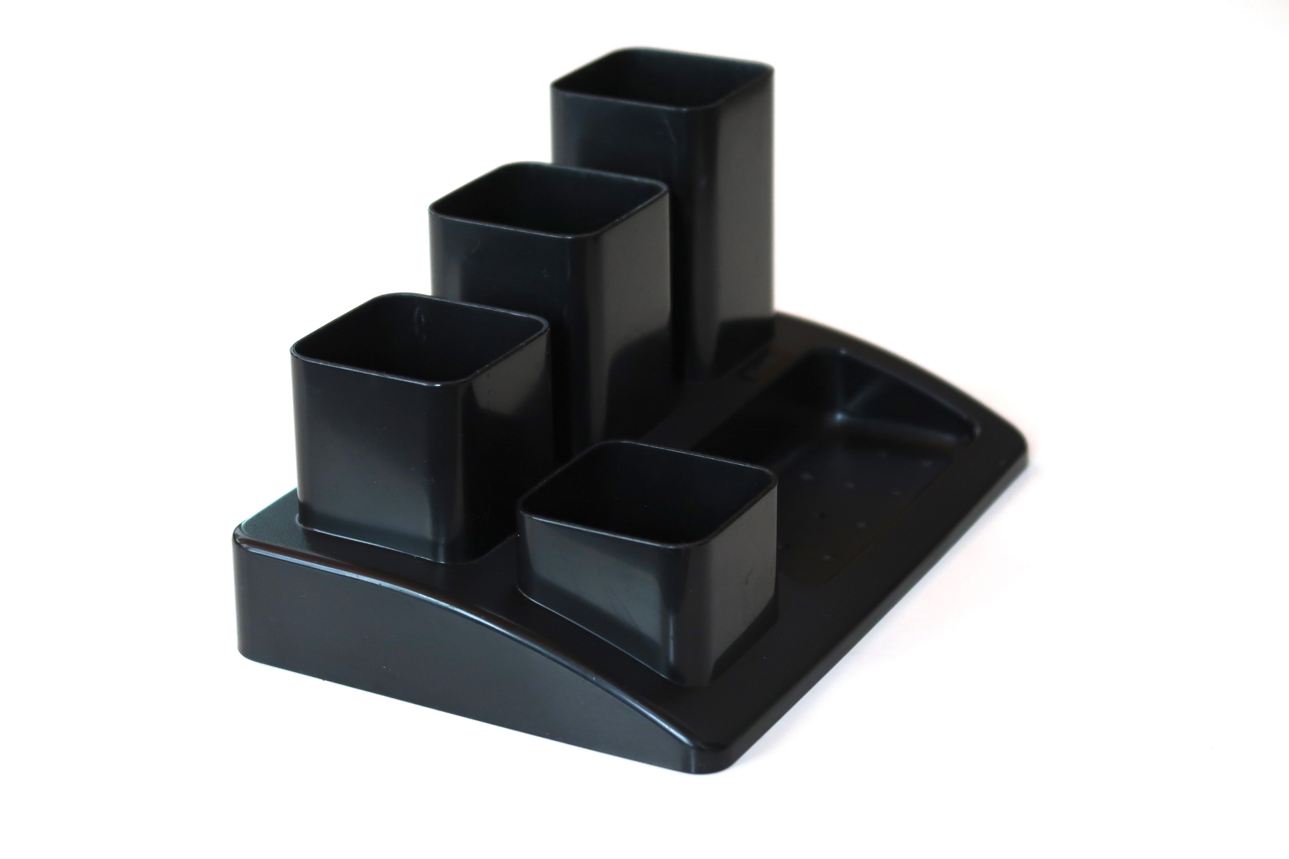Rotho black pencil pot, 80s