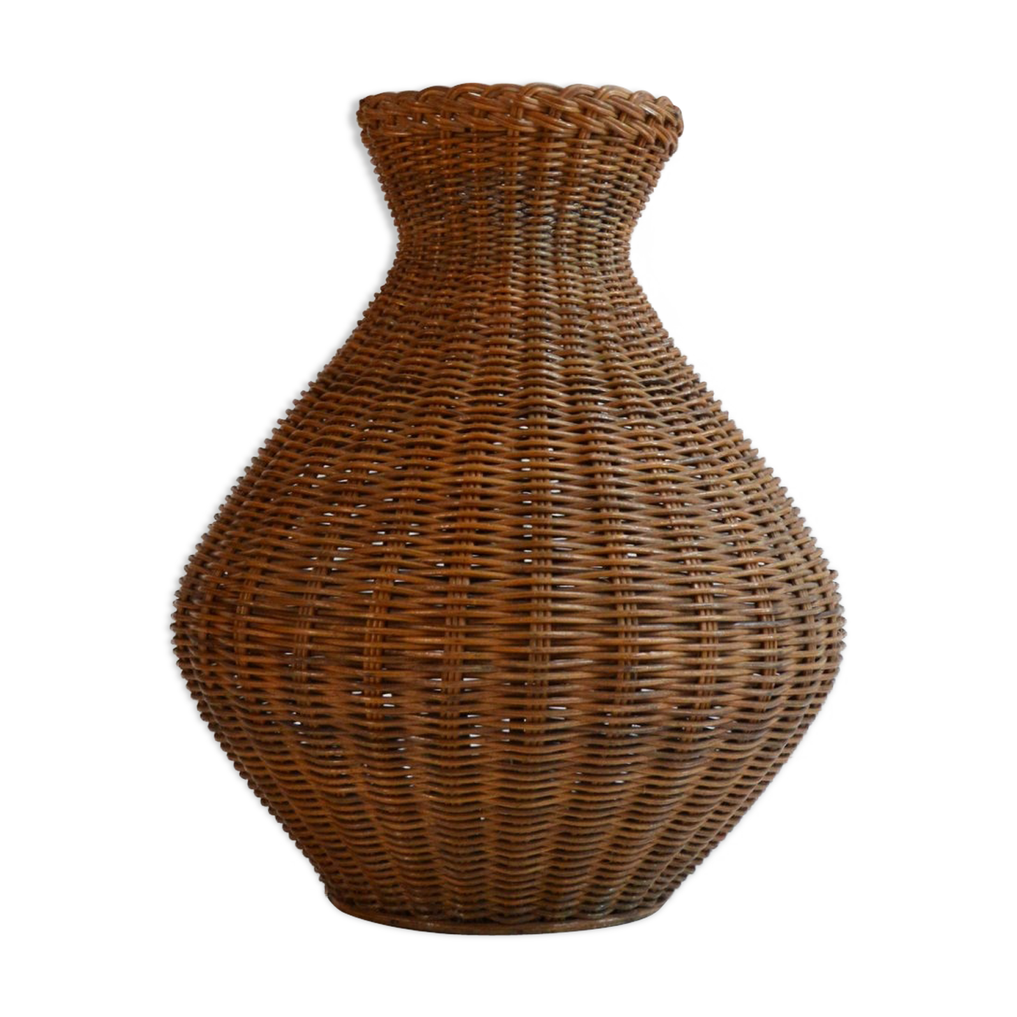 vintage rattan vase