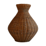 vintage rattan vase