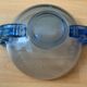Coupe en verre bleu art deco