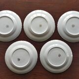 5 "Valence" flat plates from Moulin des Loups