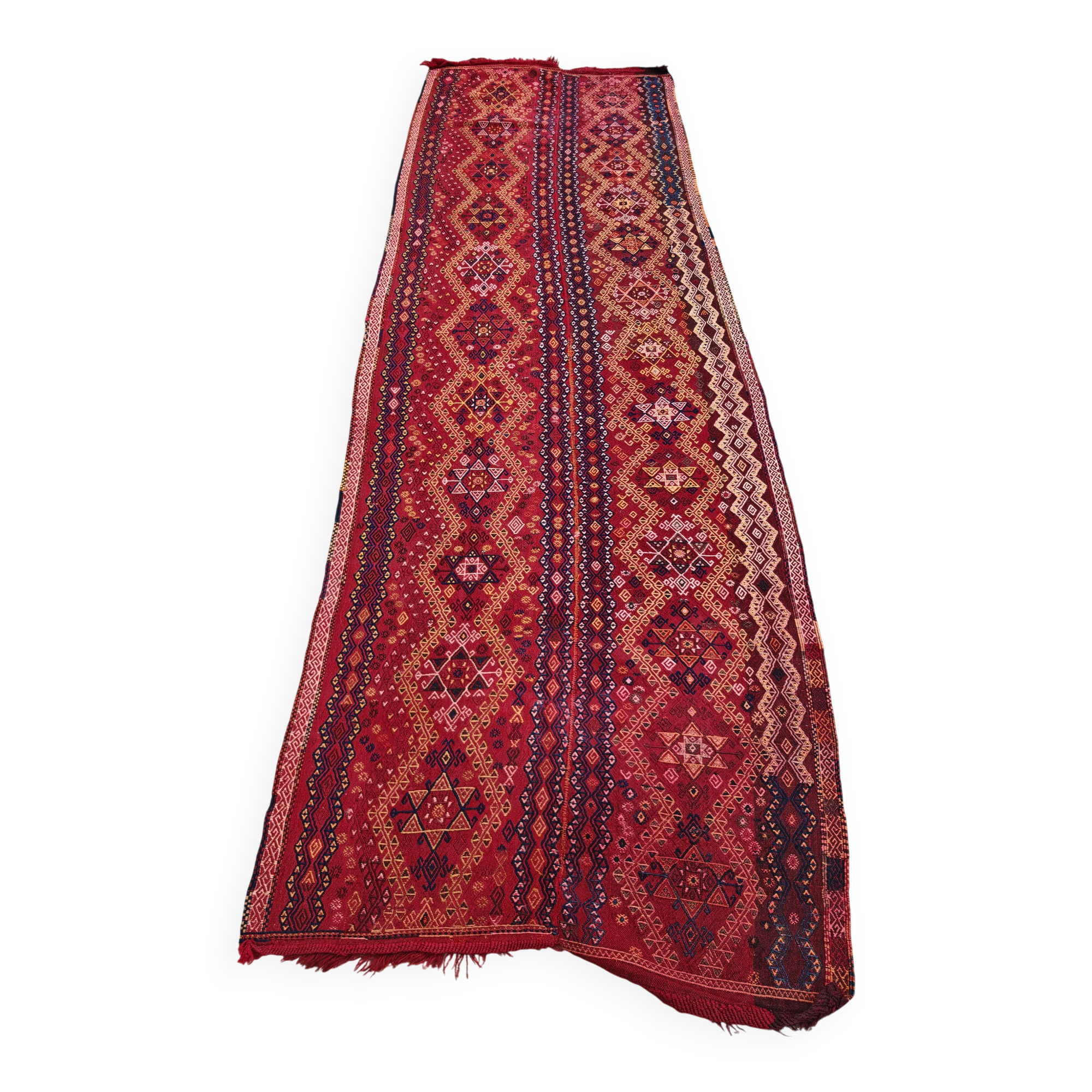 Antique Cicim or Jijim handwoven Kilim from Anatolia, 1920s