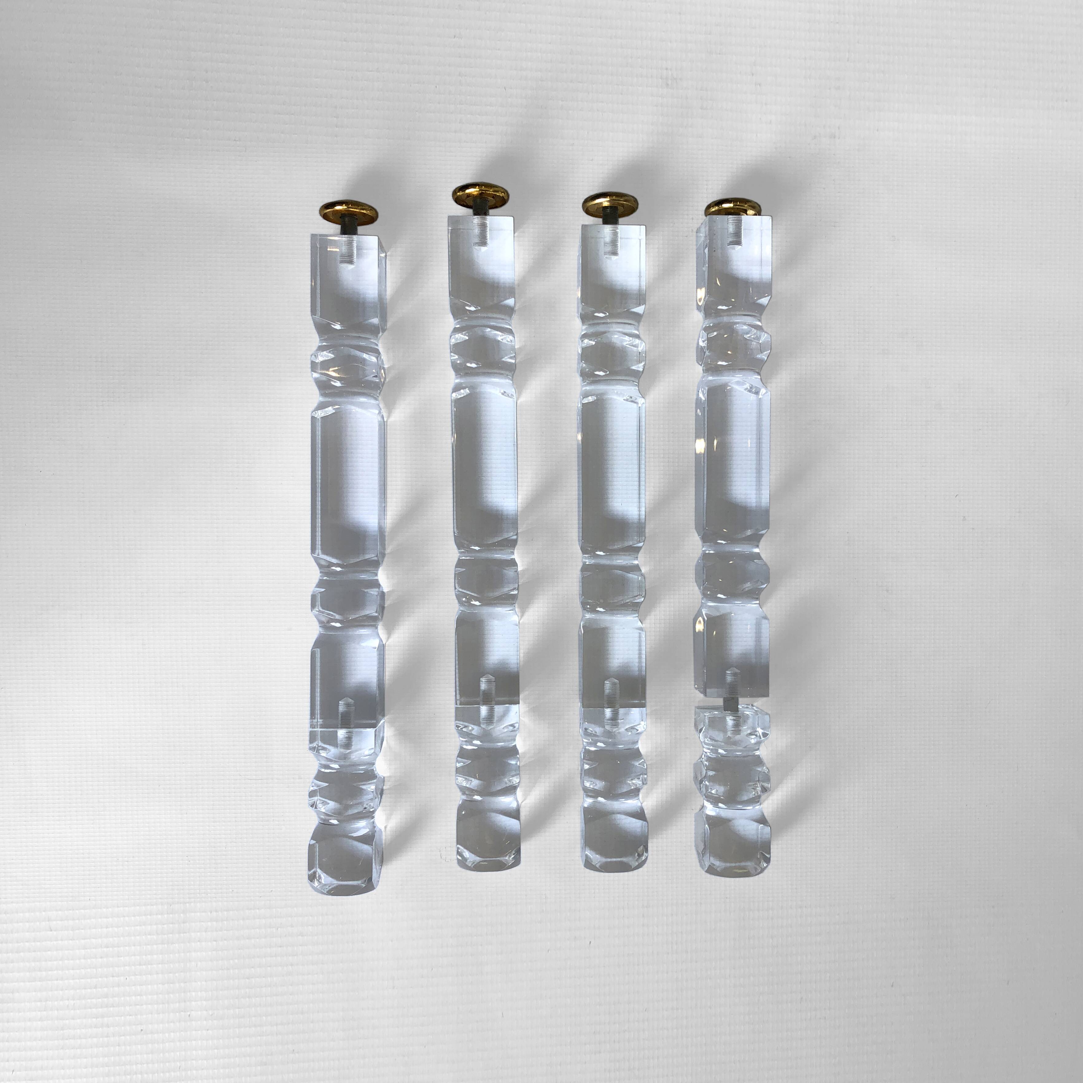 Two-Tier Lucite and Glass Coffee Table 1970s Modernist Vintage Mid-Century