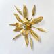 Gold leaf metal flower wall light Florentine wall light wheat ears