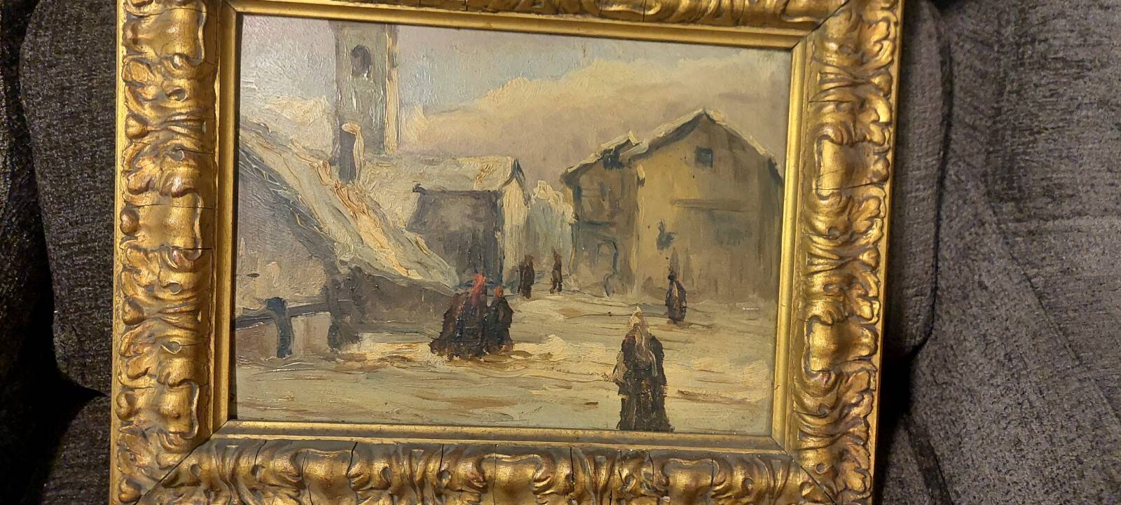 Old painting French school 19th century