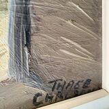 Modernism Mid-20th century Oil Painting Cityscape  by Thage Carlson 1960s