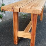Natural pine bench 130 cm