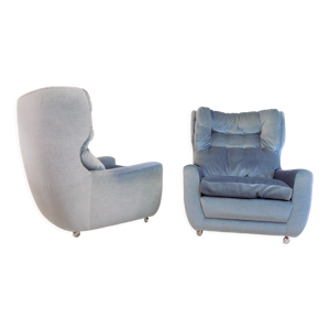 Ensemble de 2 fauteuils mohair