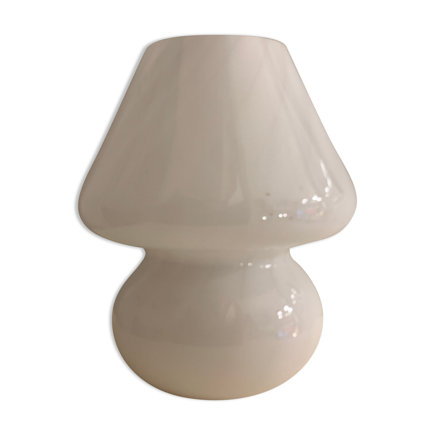 Murano glass mushroom lamp, Swirl by Gino Vistosi, 1970