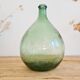 Antique green glass demijohn H30
