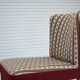1960s, set of 2 Danish easy chairs, traditional Danish woven wool fabric.