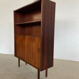 Danish retro vintage library in rosewood with sliding doors from the 1960s.