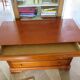 Cherry wood ogee chest of drawers - 4 drawers - 80s - long chest of drawers - Louis Philippe style