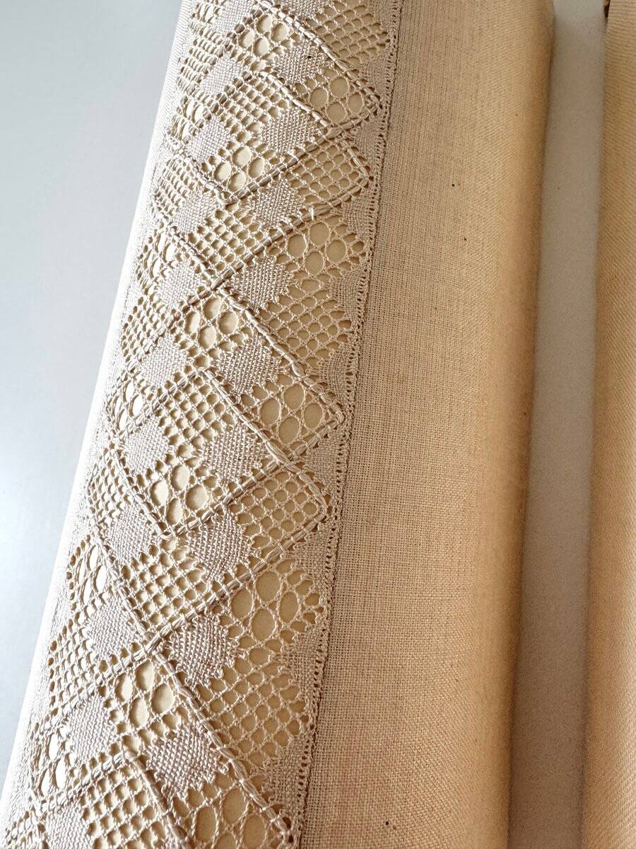 Vintage Swedish textile wall lamps, set of 2