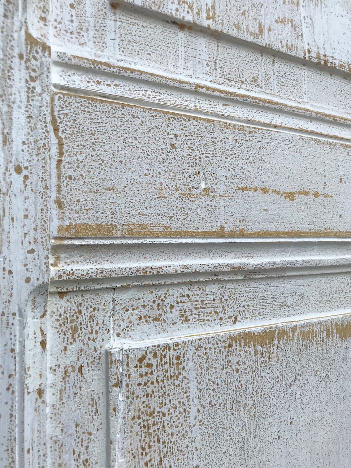 Antique wardrobe in patinated pine