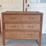 Rattan chest of drawers