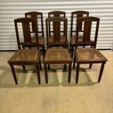 Set of six art deco chairs