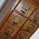 German oak drawer bank filing cabinet circa 1950