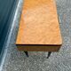 Vintage side table – 1950s/60s – burl wood & splayed legs
