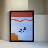 Medium format colorful abstract painting