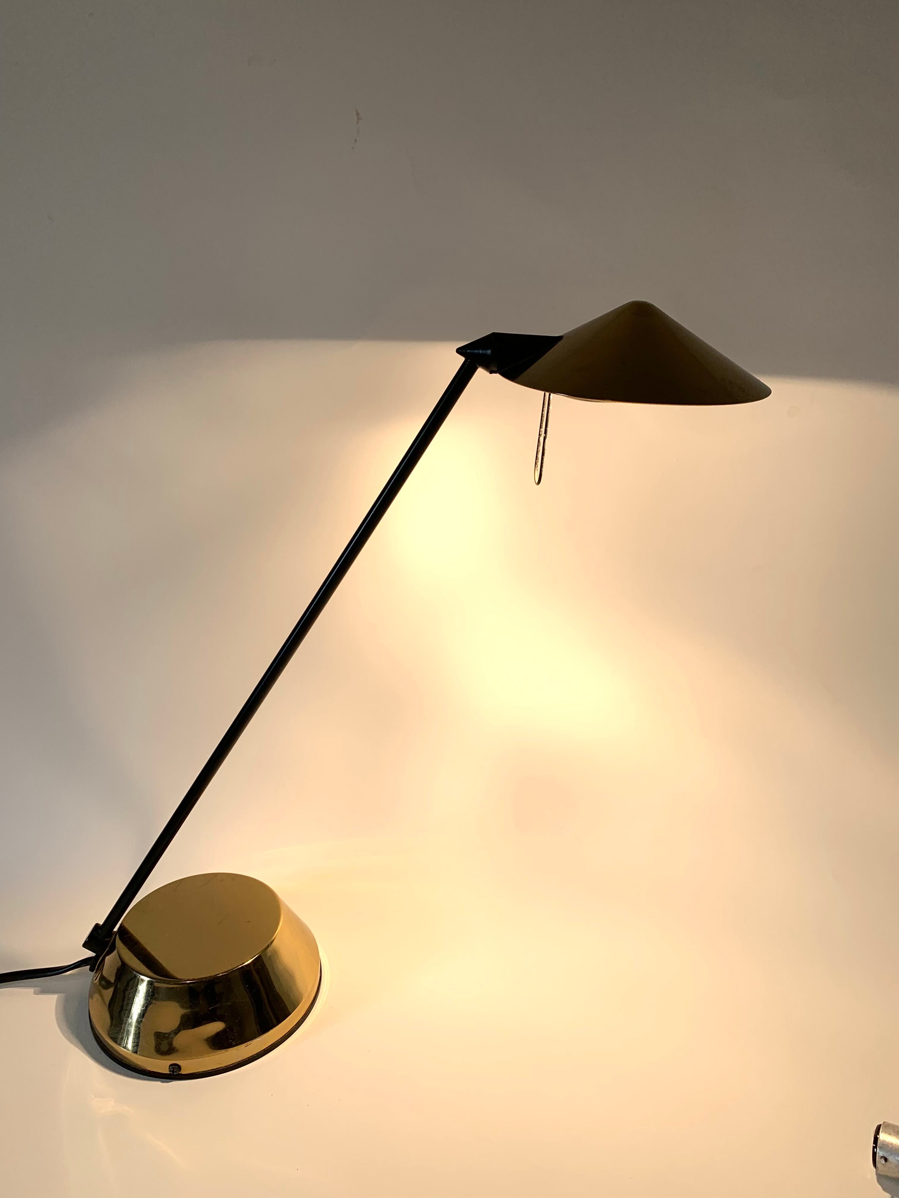Golden desk lamp