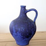 Mid-Century blue Klein vase Heyne ceramics, Germany, 1960s