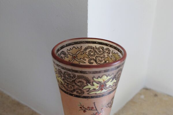 Legras vase cornet modèle ''Printemps'' en verre (1900 - 1910)