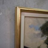 Gustav Berlin, Swedish painting, Oil on Panel, 1967