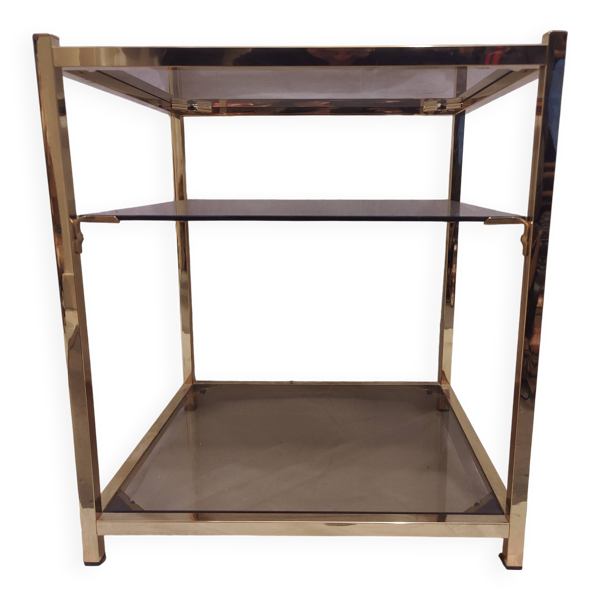 Table basse ou d'appoint Hollywood Regnecy dlg Dewulf édité par Belgo Chrome