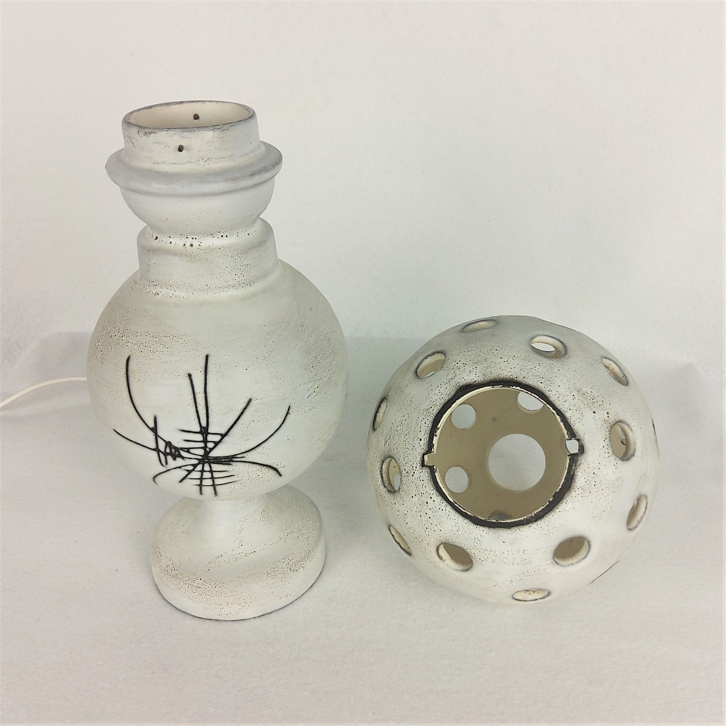 Henri Cimal Vallauris ceramic lamp, 1960