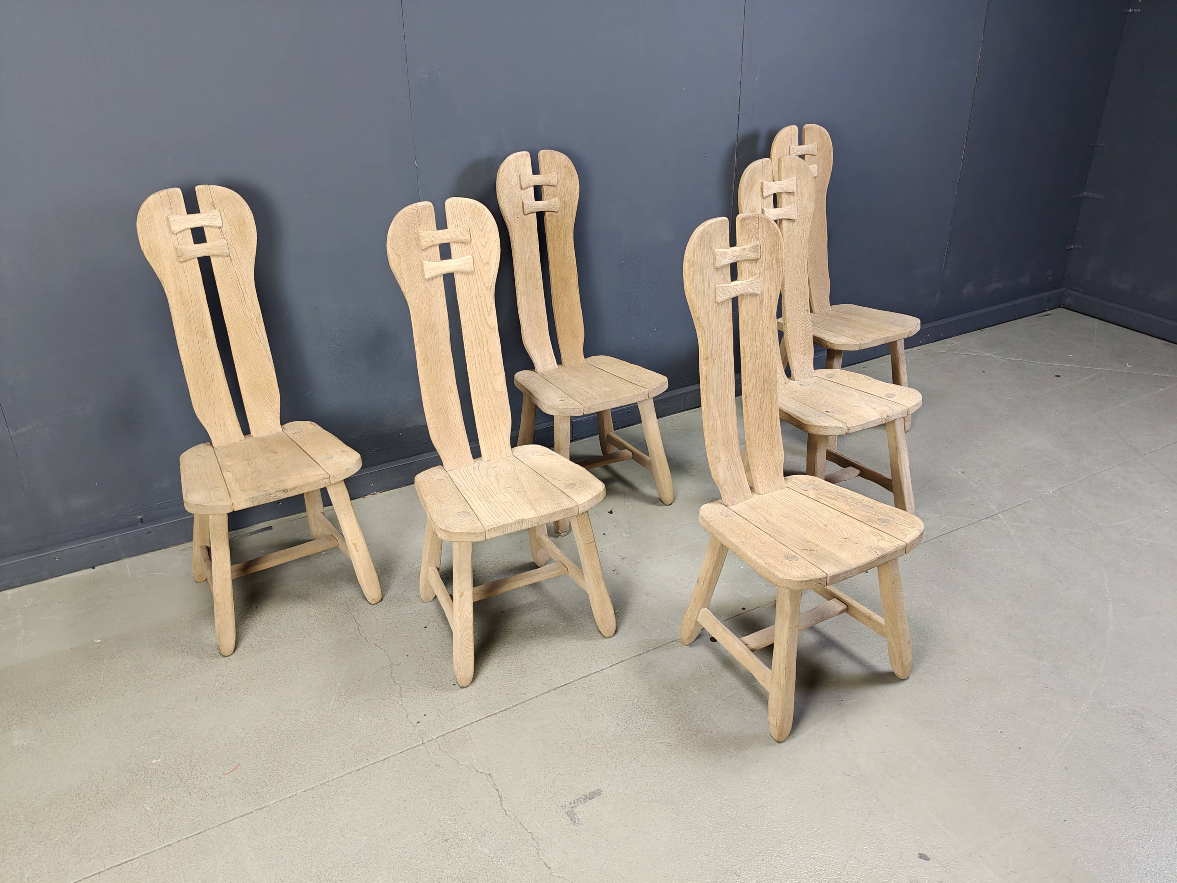 Vintage dining chairs by Depuydt, Belgium, set of 6 - 1960s