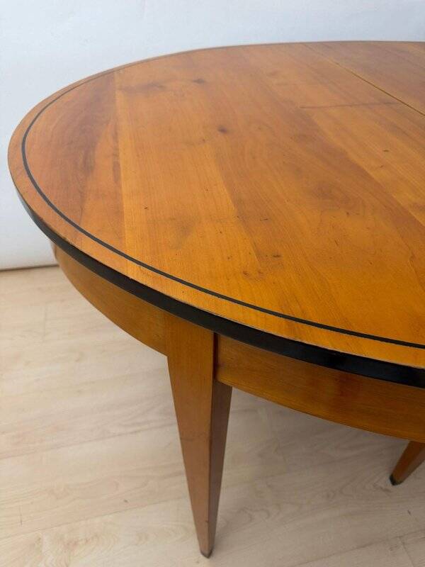 Extendable Biedermeier table in cherry wood, South Germany, 1880