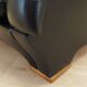 Black armchair, Italian design, 1980s, production: Italy