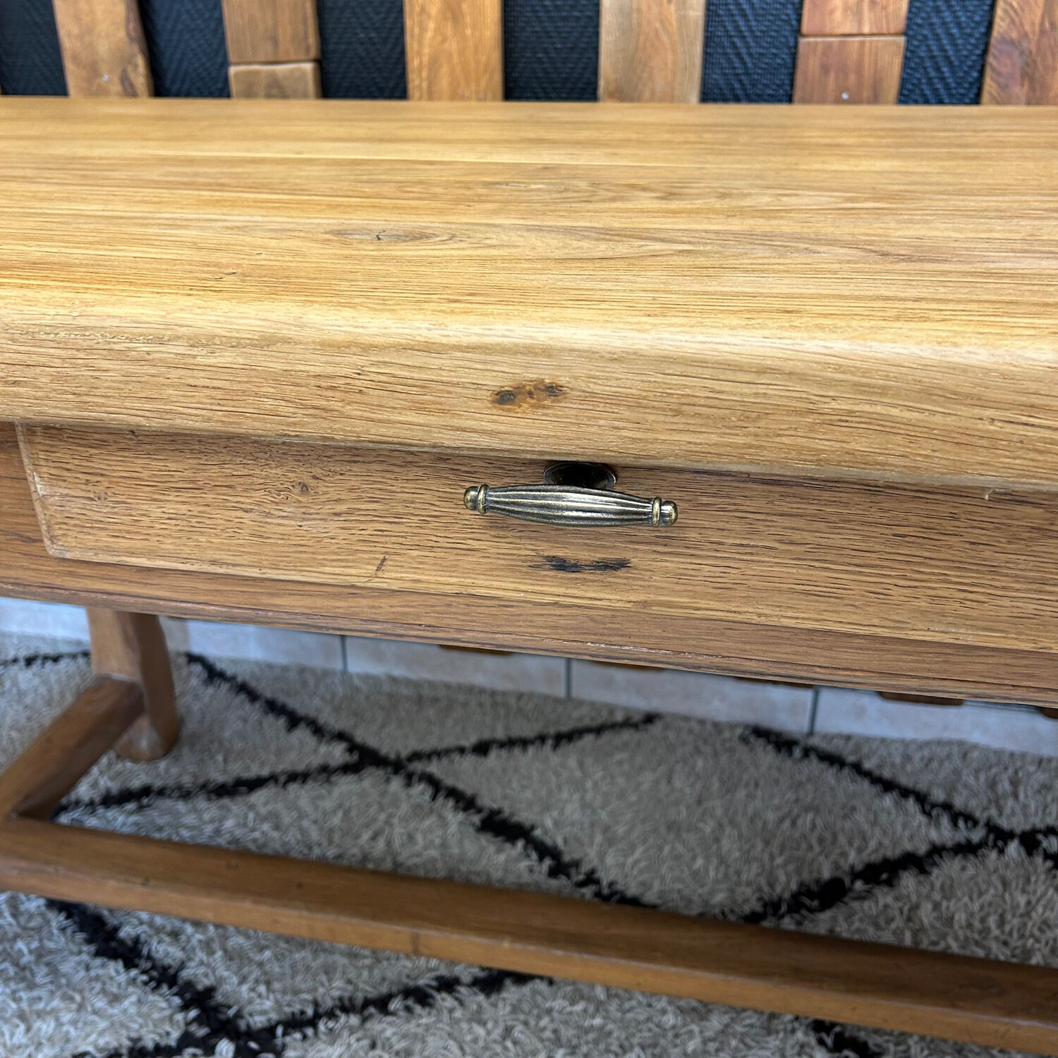 Solid oak farm table