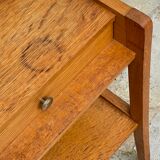 vintage geometric bedside cabinet