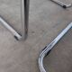 Set of 2 Vintage Mart Stam Style S34 Chair: Blue Leather, Bauhaus Design