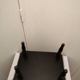 footrest in wood and fabric