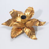 Ceiling lamp flower golden leaves