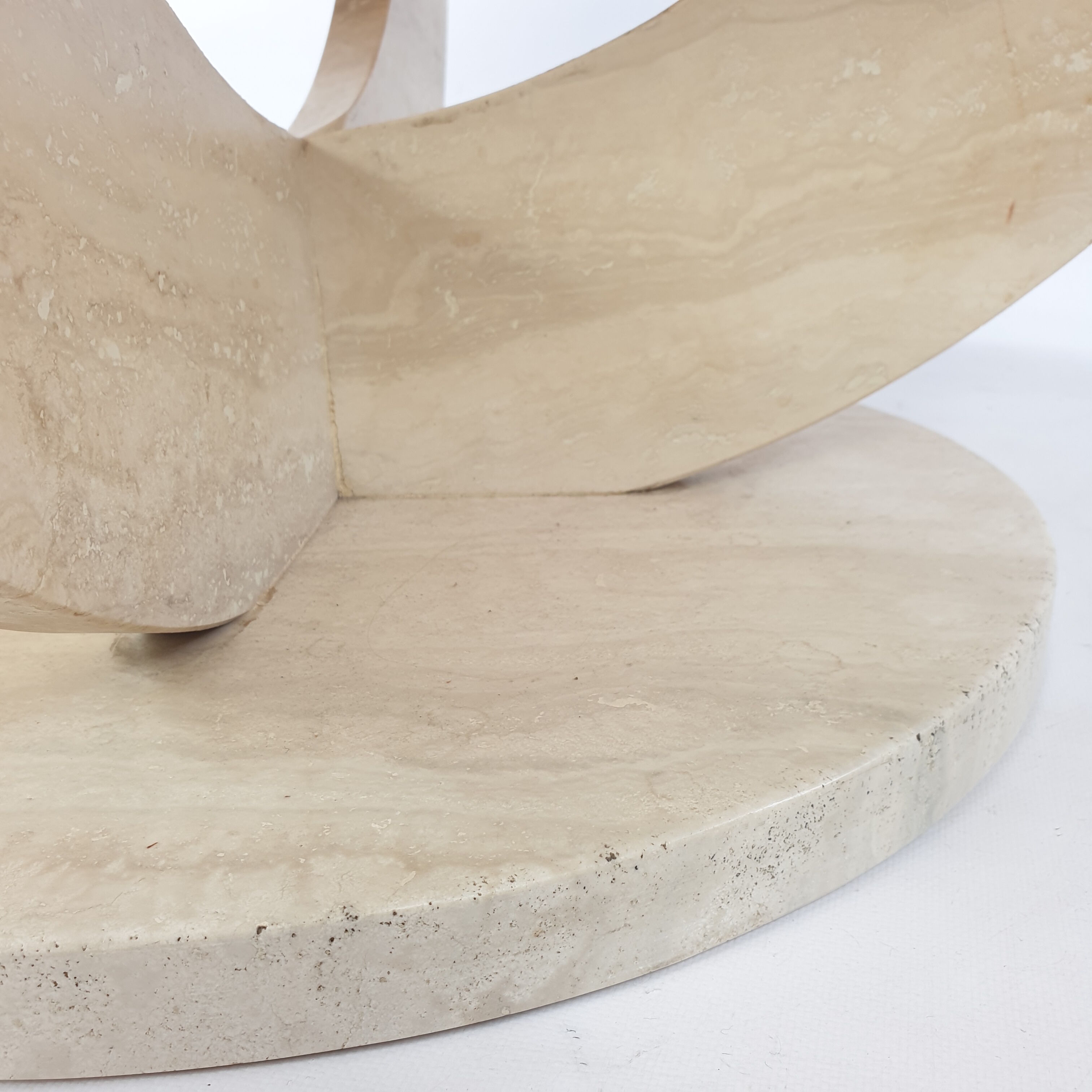 Italian travertine coffee table, 1970s