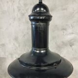 Philips antique black enamel pendant lamp diam 50 cm