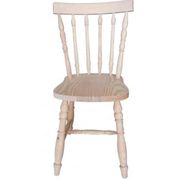Chaise rétro en pin massif brut avec barreaux tournés