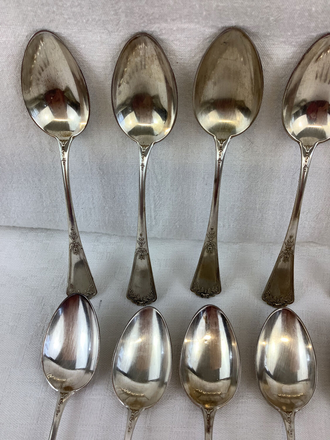 12 old spoons, Stark800 silver