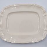 Rectangular dish with edged edge in Sarreguemines earthenware model Ivory