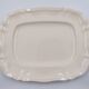 Rectangular dish with edged edge in Sarreguemines earthenware model Ivory