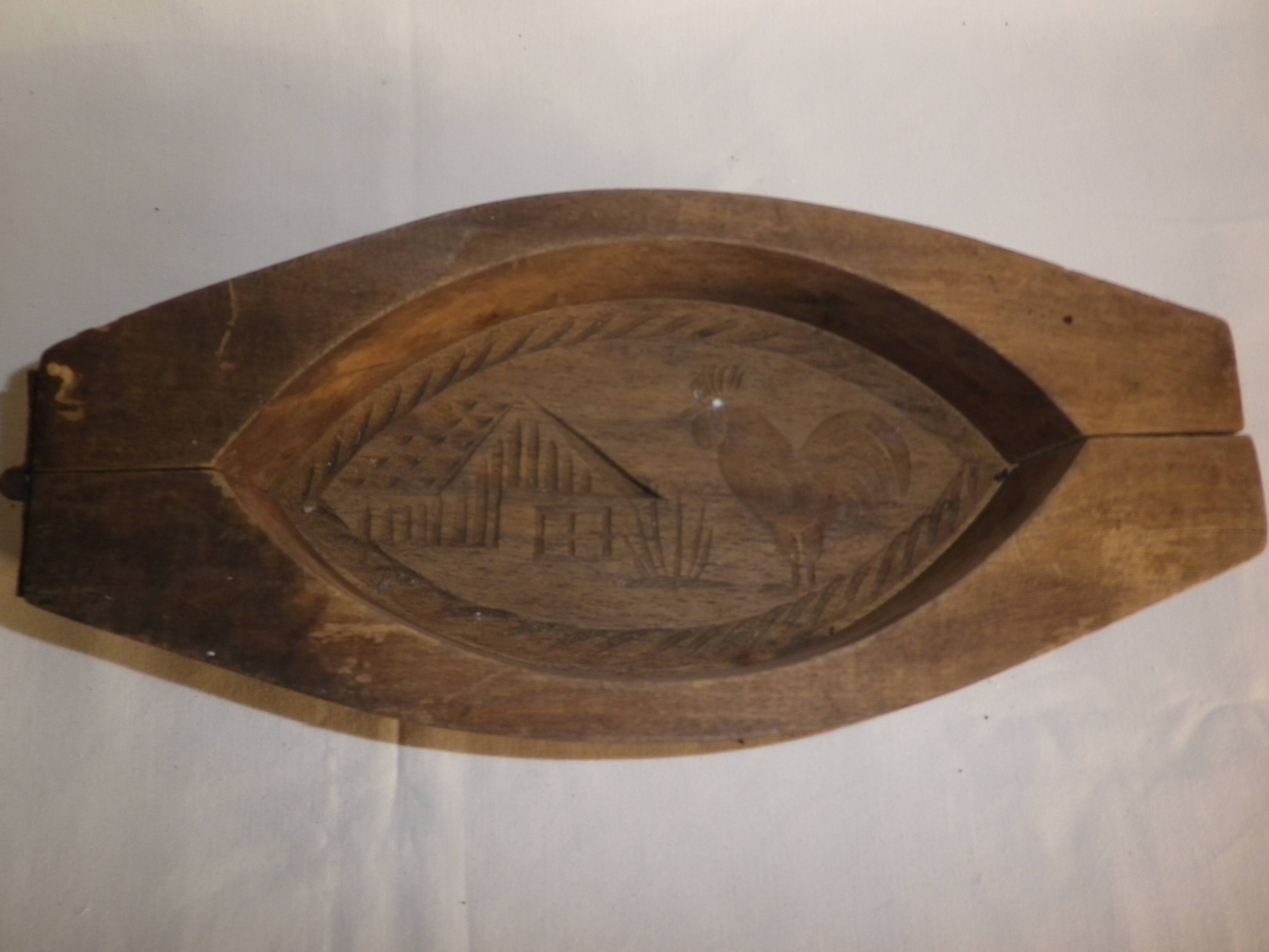 old wooden butter mold
