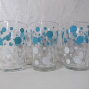 3 verres gondolo sérigraphie Vintage
