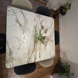Square marble table