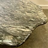 Wavy Italian Marble Coffee Table, 1970s